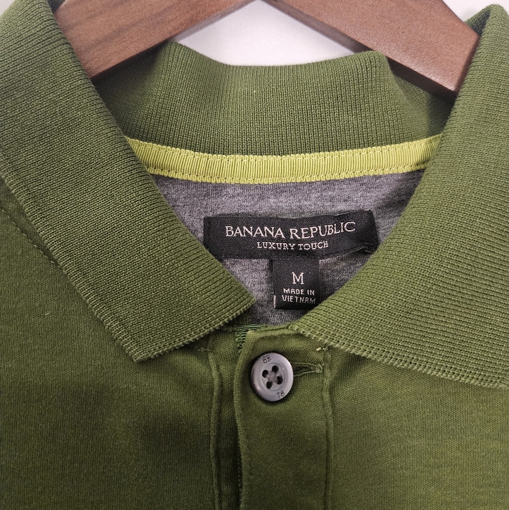 Banana Republic Olive Green Luxury Polo